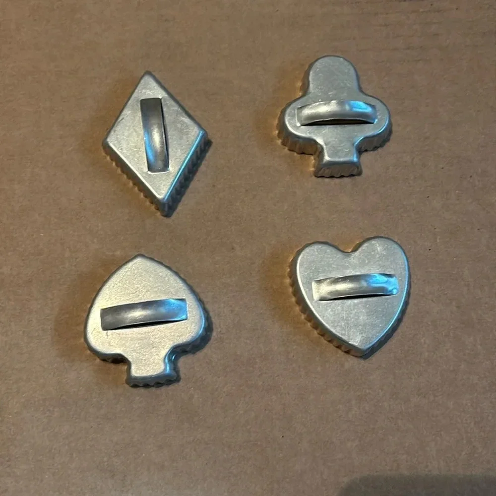 Vintage Cookie Cutters Bridge Set- Heart, Diamond, Spade, and Club